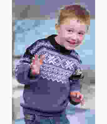 Strikket setesdalsgenser til barn - Viking 1403-06