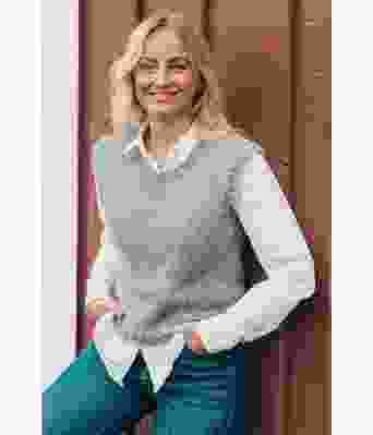 Grå Fridavest - Strikkia 2020-022-313