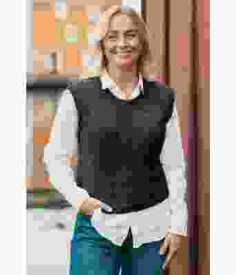 Koksgrå Fridavest - Strikkia 2020-022-317