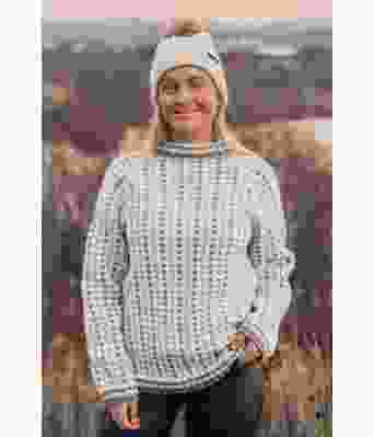 Vatnajøkull islender til dame med raglanfelling - Strikkia 2020-030