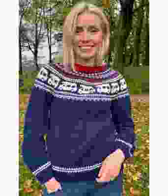 Marineblå Bobilgenser - Strikkia 2020-16I