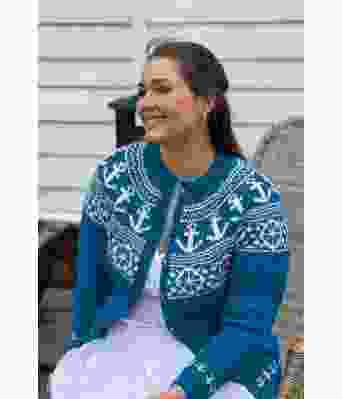 Mørkeblå Ankerkofte - Strikkia 2021-015-525