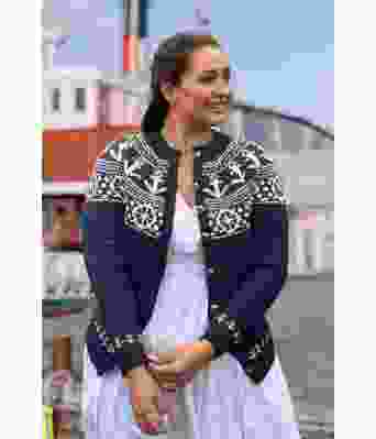 Marineblå Ankerkofte - Strikkia 2021-015-526