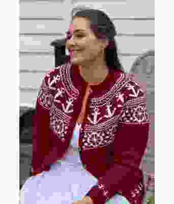 Burgunder Ankerkofte - Strikkia 2021-015-558