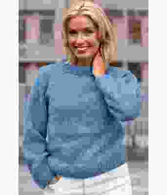 Blå Cozy everyday sweater - Strikkia 2022-002-323