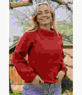 Rød Easy peasy genser - Strikkia 2022-016-360