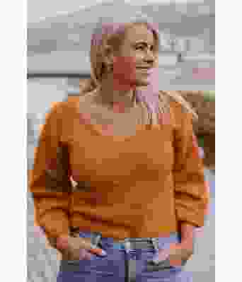 Oransje Soft dreams genser - Strikkia 2022-030-351