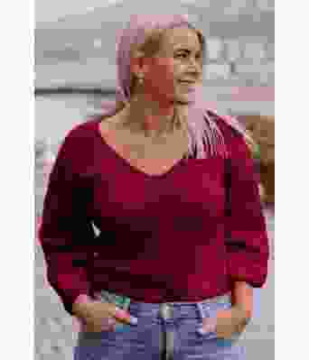 Rød Soft dreams genser - Strikkia 2022-030-360