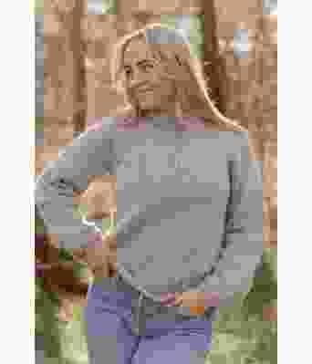 Easy peasy tykk raglangenser med dobbel tråd - Strikkia 2022-17