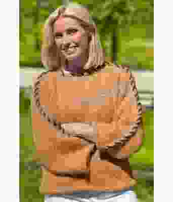 Kamelbrun Sorbonne stitch genser - Strikkia 2023-015-311308