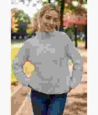 Beige Cozy pearls strikkegenser - Strikkia 2023-023-307