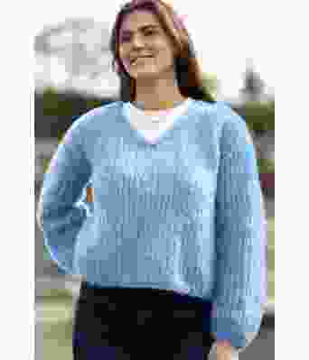 Lyseblå Vero genser - Strikkia 2024-018-520