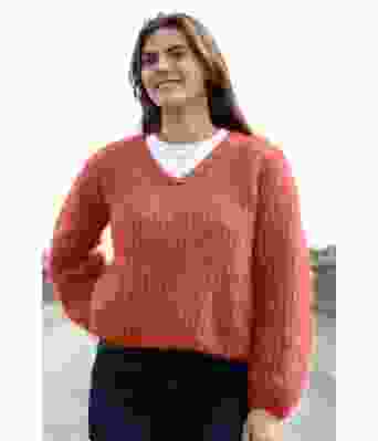 Vero genseren i brent oransje - Strikkia 2024-018-555