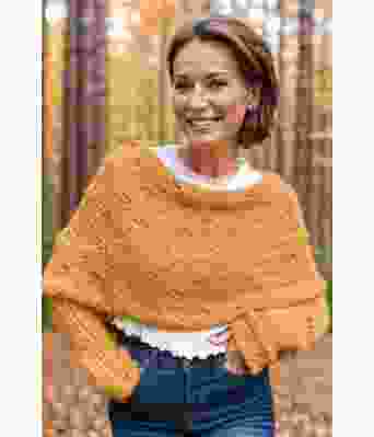 Okergult Eyelet sweater scarf - Strikkia 2024-035-345