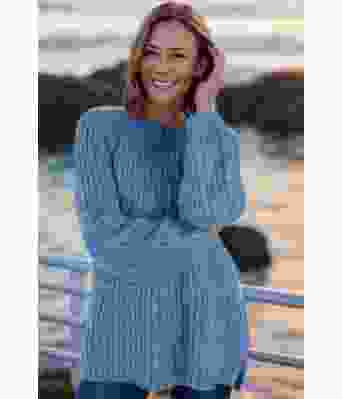 Blå Easygoing sweater - Strikkia 2024-036-323