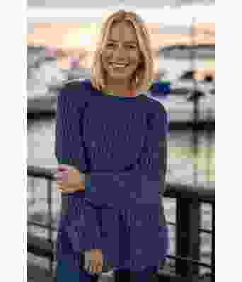 Mørkeblå Easygoing sweater - Strikkia 2024-036-324