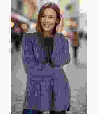 Jeansblå Easygoing sweater - Strikkia 2024-036-327