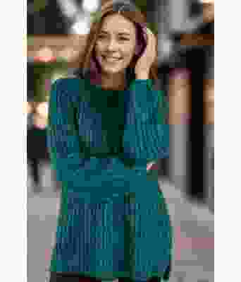 Turkis Easygoing sweater - Strikkia 2024-036-329