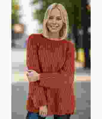 Easygoing sweater i brent oransje - Strikkia 2024-036-353