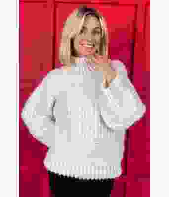 Big and cozy brioche sweater - Strikkia 2024-037-302A