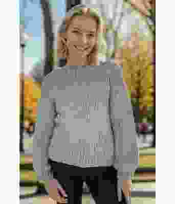 Grå Scarlett kosegenser - Strikkia 2024-041-313