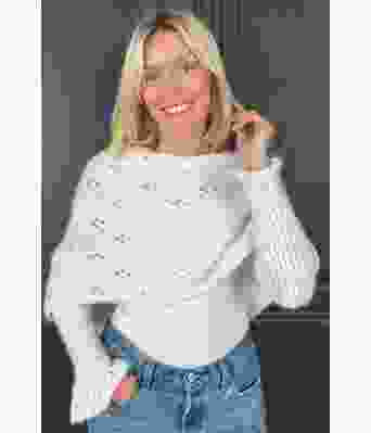 Eyelet sweater scarf - Strikkia 2024-35-302