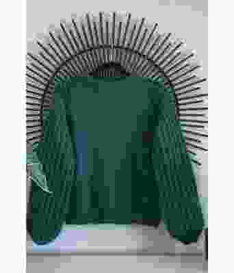 Turkis Perlepuffgenser - Strikkose 001-329