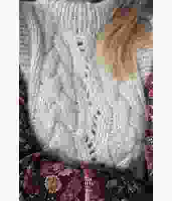 Perlegrå Blixvest - Strikkose 002-312