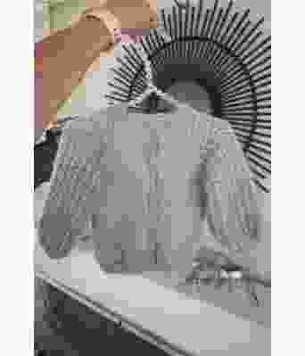 Perlepuffcardigan til barn - Strikkose 006