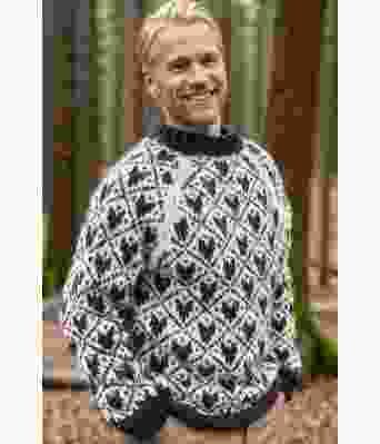 Koksgrå Svartulvgenser med lysegrå bunnfarge - Linka Neumann design SUVG0003 