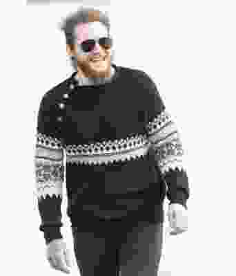 Svart Fryd strikketgenser til mann - Viking 1709-10B