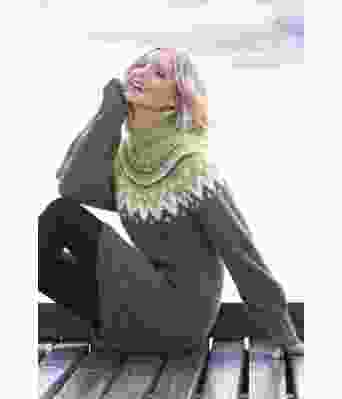 Taake groenn strikkegenser Kathrine Sørland - Viking 1811-10