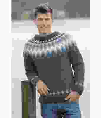 Takk tøff strikkegenser til herre - Viking 2107-02