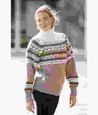 Tamara beige strikket genser Team Ingebrigtsen - Viking 2135-10