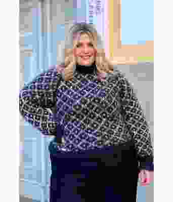 Svart Diamande jumper - TinaAStrikk TA001-503