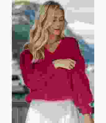 Dyp rød Tynn Mira genser - TL0015-BF47951