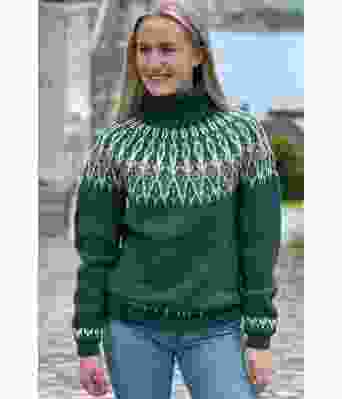 Grønn tusseladdgenser - Linka Neumann design TLGSU-0001