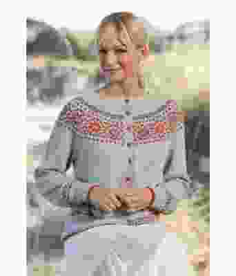 Tora jakke klassisk strikket kofte Kathrine Sørland - Viking 2120-05