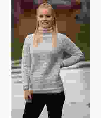 Trud hvit islender med perlegrått mønster - Viking 2127-7B