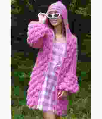 Rosa Bubbledream jakke med hettet - TTG009