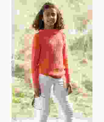 Urte strikket genser til jente - Viking 2122-03