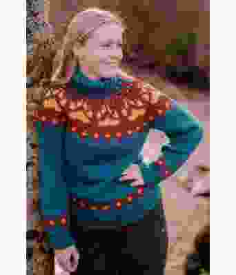 Mørk turkis villmarksgenser - VGHG0015 Linka Neumann design