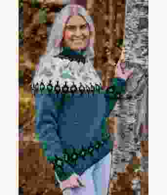 Turkis villmarksgenser med lys turkise poter - Linka Neumann design VGHG0021