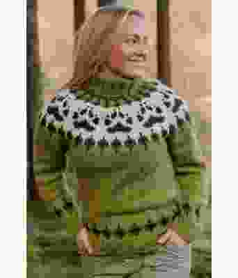 Vårgrønn villmarksgenser - Linka Neumann design VGHG0042