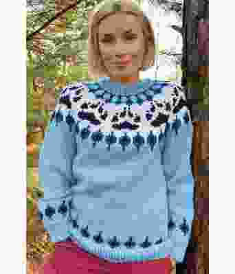 Lyseblå villmarksgenser - Linka Neumann design VGHG0043