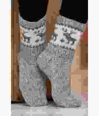 Vidda raggsokk med elgmotiv - Viking 2103-07