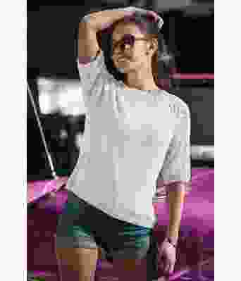 Hvit Miramar topp i bambus/bomullsgarn - Viking 1706-06-400