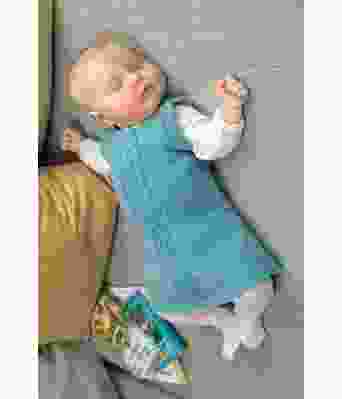 Trulte lang tunika til baby i turkis - Viking 1802-18