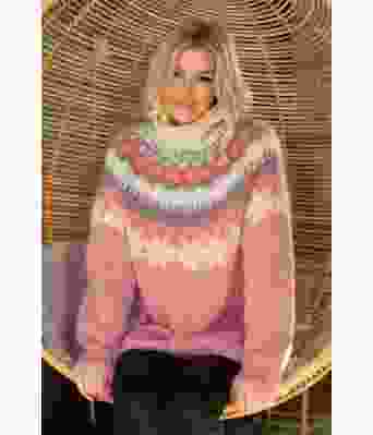 Nova genser rosa strikkegenser fra Kathrine Sørland - Viking 1909-2