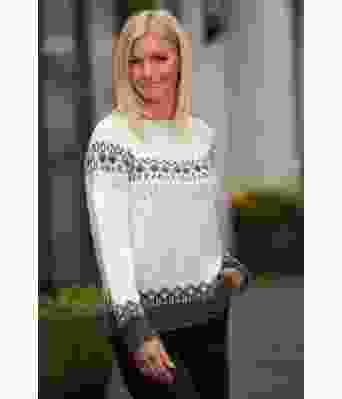 Naturhvit Linn genser - Viking 1917-09D